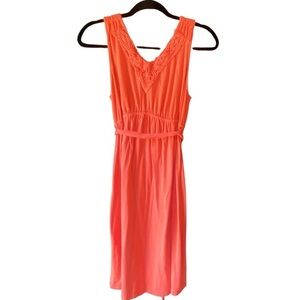 Liz Lange Vibrant Orange Midi Dress